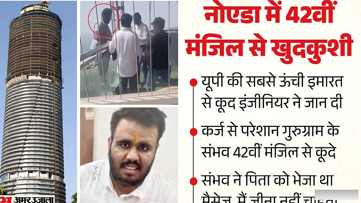 नोएडा की सबसे ऊंची इमारत से आत्महत्या: एसी तकनीशियन ने बताया पूरा मामला