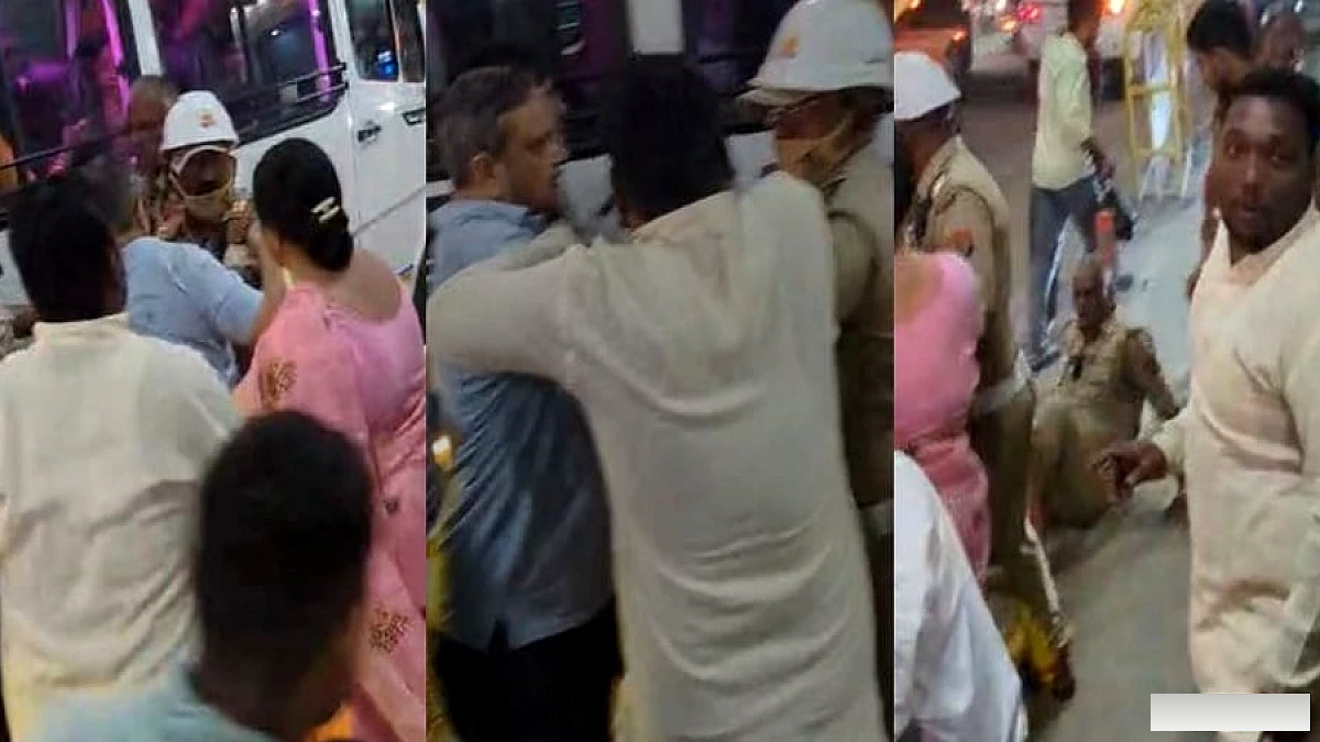 पूर्व भाजपा जिलाध्यक्ष के पति ने ट्रैक्टर चालक पर हमला किया, पुलिसकर्मी से अपमानजनक व्यवहार