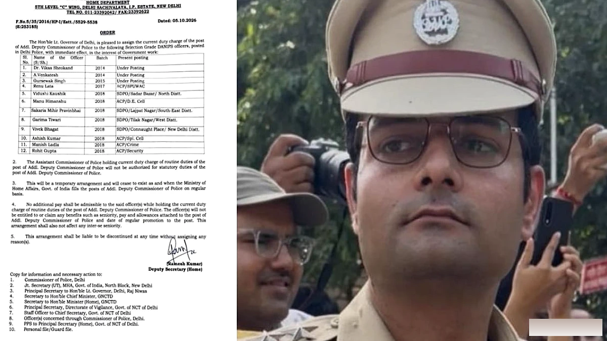 दिल्ली पुलिस में बड़े बदलाव: एसीपी विवेक भगत को प्रमोशन, अतिरिक्त डीसीपी पद सौंपा, महिला अफसरों को बॉडी‑कैम और 15‑जोन लुटियन योजना