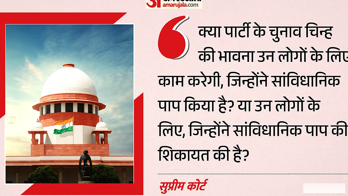 सुप्रीम कोर्ट ने शिवसेना दलबदलियों के पार्टी चिन्ह पर सवाल उठाया