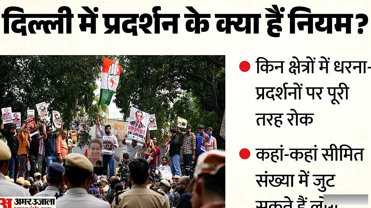 दिल्ली में विरोध प्रदर्शन के क्या हैं नियम?: धरने से कितने दिन पहले लेनी होती है अनुमति, कौन-कौन से हैं स्थल?