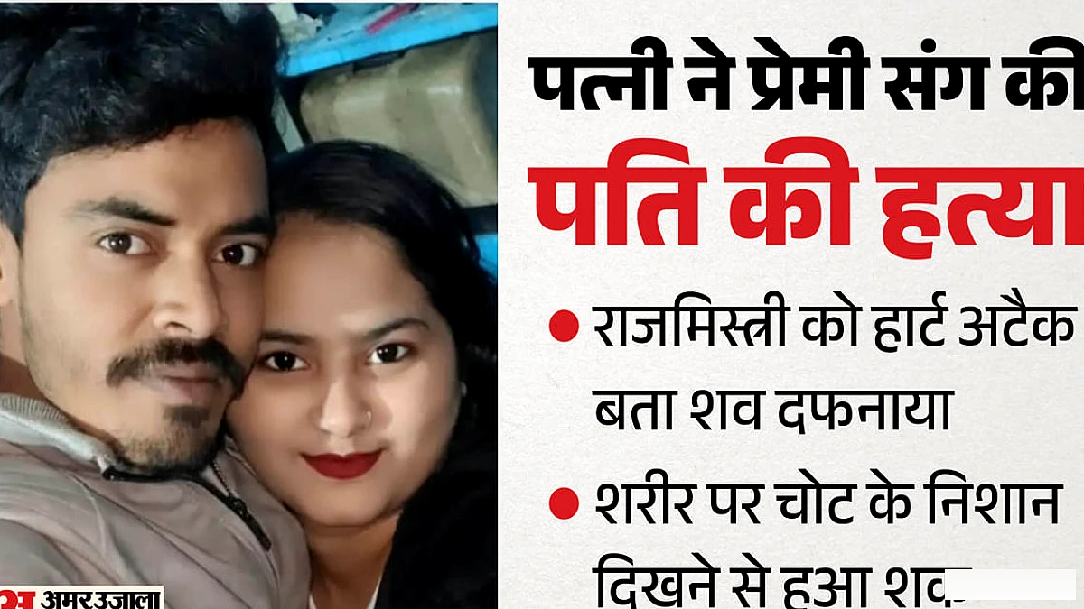 पत्नी और प्रेमी ने पति को दम घुटाकर मारा, पोस्टमार्टम में खुलासा