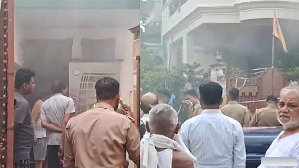 कानपुर में बेसमेंट के पेंट ब्रश गोदाम में आग, चार फायर ट्रक ने किया काबू