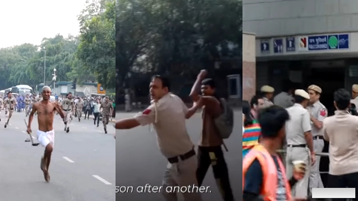 दिल्ली में CJP प्रोटेस्ट पर पुलिस‑प्रदर्शनकारियों के बीच वीडियो में दिखी भाग‑भाग
