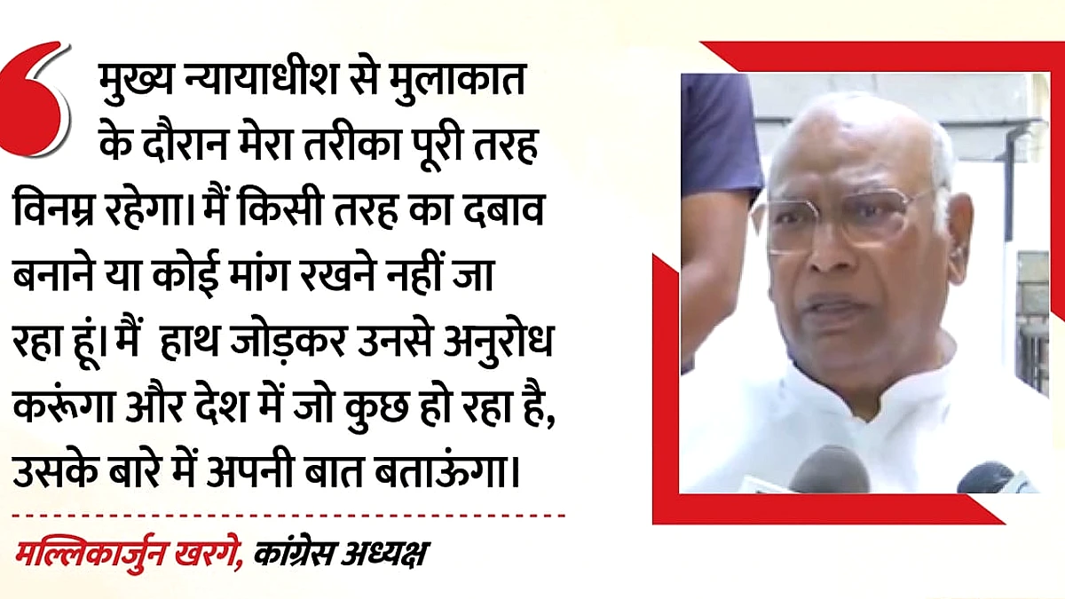 हाथ जोड़कर सीजेआई से गुज़ारिश करेंगे: कांग्रेस अध्यक्ष ने कहा, देश में अघोषित इमरजेंसी जैसी स्थितियाँ हैं, पीएम पर साधा निशाना