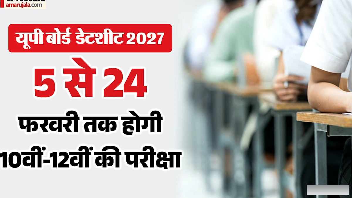 यूपी बोर्ड डेटशीट 2027: हाईस्कूल और इंटरमीडिएट की परीक्षाएं 5 फरवरी से, जारी हुई समय-सारणी, नोट करें तिथियां