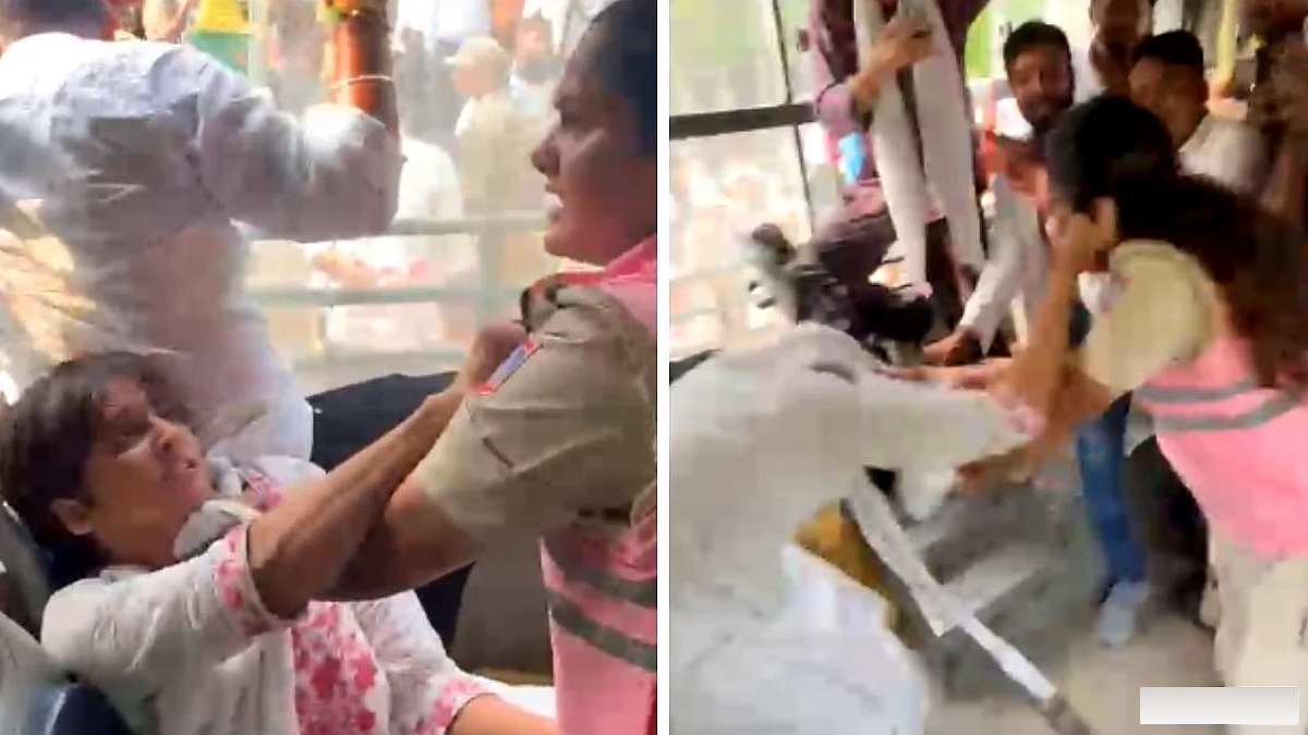 NSUI ने क़नॉट प्लेस में प्रदर्शन किया, महिला कार्यकर्ताओं और पुलिस में झड़प