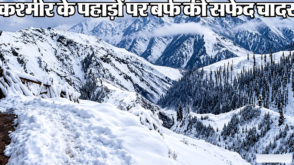 सफेद चादर में लिपटे पहाड़: किलशे टॉप से राजदान पास तक बर्फबारी, गुरेज जाने वाली सड़क बंद; तापमान में भी गिरावट