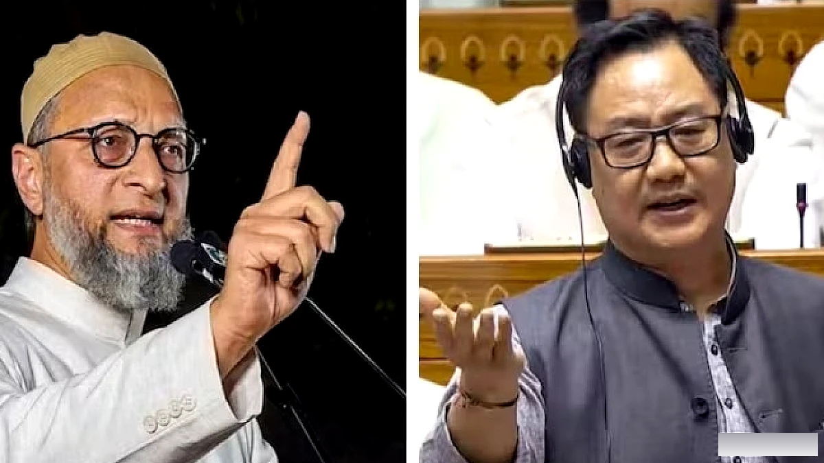 किरेन रिजिजू ने ओवैसी की तारीफ की, कहा “अब साफ है कौन है एंटी‑इंडिया गैंग”