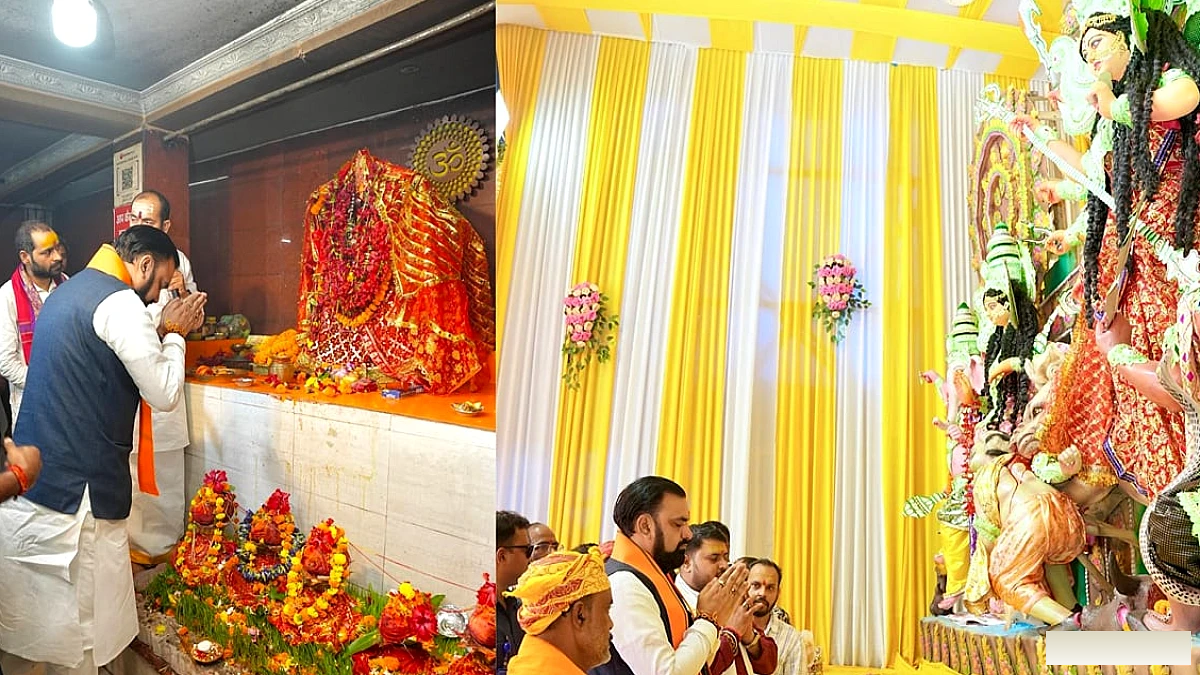 मुख्यमंत्री सम्राट चौधरी ने पटना के तीन पंडालों में मां दुर्गा की पूजा अर्चना की
