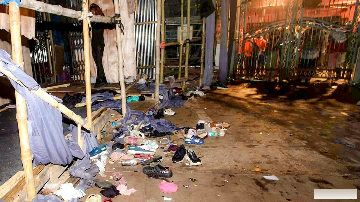 चोरबागान हादसे के बाद कोलकाता के नेहरू नगर पंडाल में दर्शन बंद