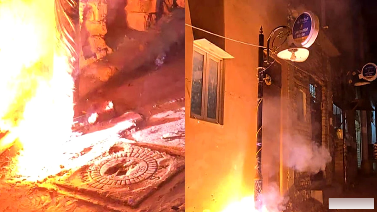 सिद्धनाथ मंदिर के कॉरिडोर में करंट का खतरा, चिंगारी से दहशत