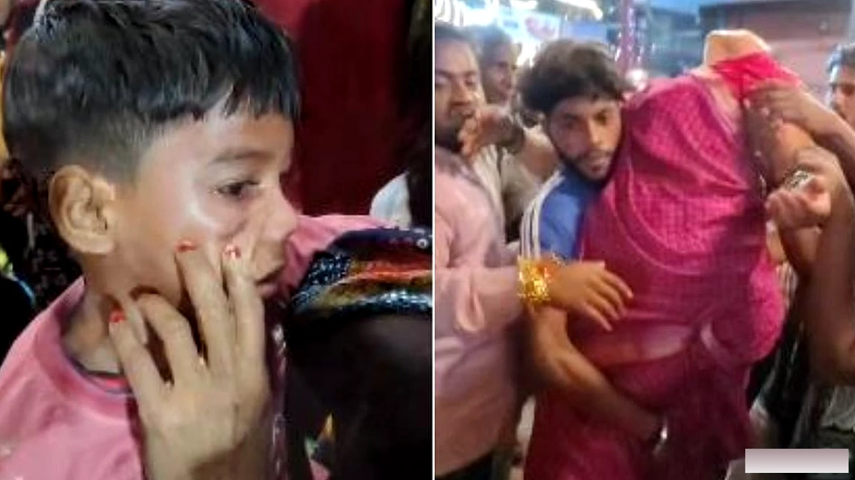 लखीमपुर खीरी में झांकी कार्यक्रम पर दो सांड़ लड़ते हुए घुसे, 10 घायल