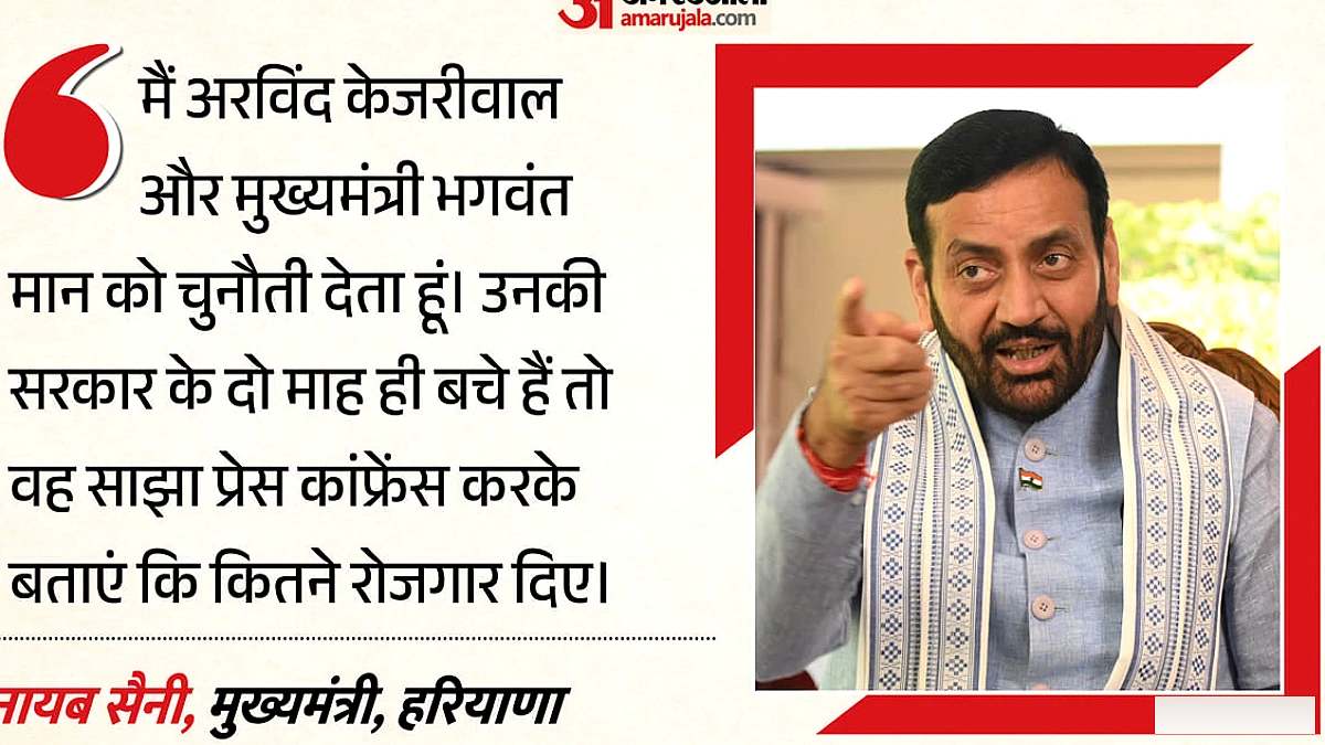 सैनी ने केजरीवाल‑मान पर चुनौती दी, राहुल गांधी पर भी कड़ा तंज