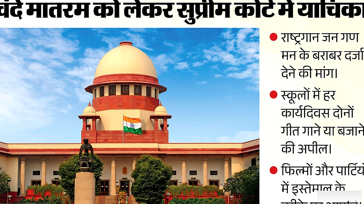 सुप्रीम कोर्ट में वंदे मातरम को राष्ट्रगान के बराबर दर्जा देने की मांग पर सुनवाई