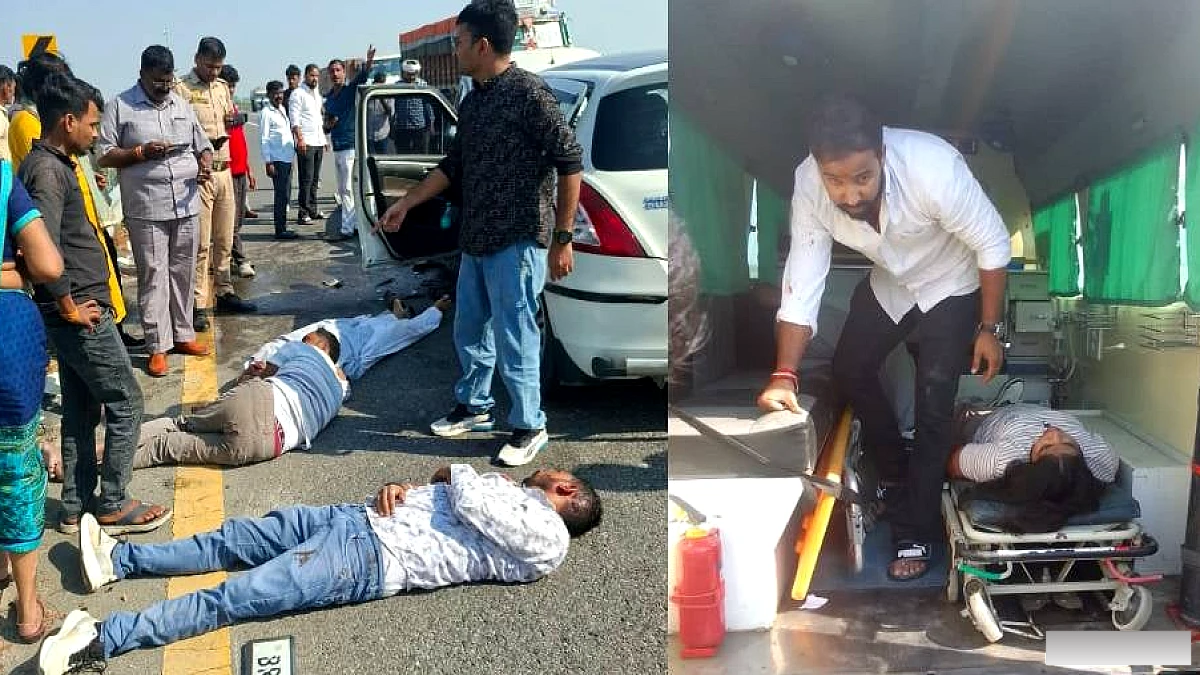 पूर्वांचल एक्सप्रेसवे पर कार दुर्घटना: दो वाहन टकराए, दो की मृत्यु, सात घायल