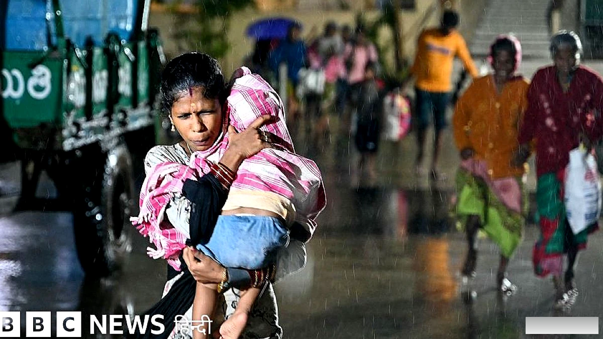 अर्नब' साइक्लोन का आंध्र प्रदेश के तटों से टकराना जारी, भारी बारिश और भीषण तूफ़ान