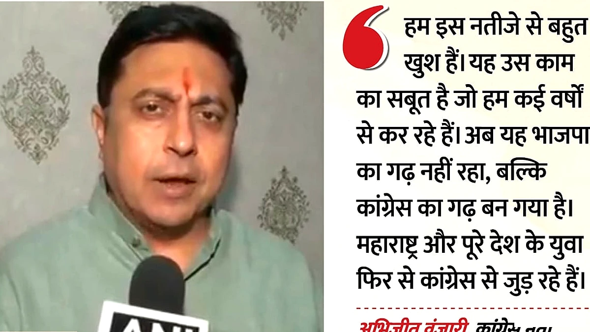 नागपुर में कांग्रेस ने भाजपा का गढ़ तोड़ा, अभिजीत वंजारी का बयान