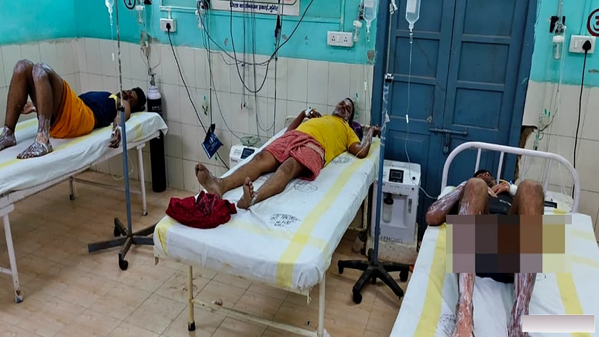 सिलिंडर रिसाव ठीक करने पहुंचे कर्मी समेत तीन झुलसे, हादसे से मची अफरातफरी; उपचार चल रहा