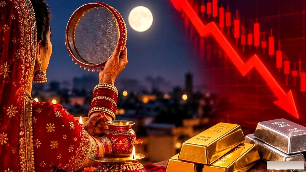 करवाचौथ पर चांदी में रॉकेट गिरावट, कीमत 4,600 रुपये घटकर 1.89 लाख प्रति किलोग्राम
