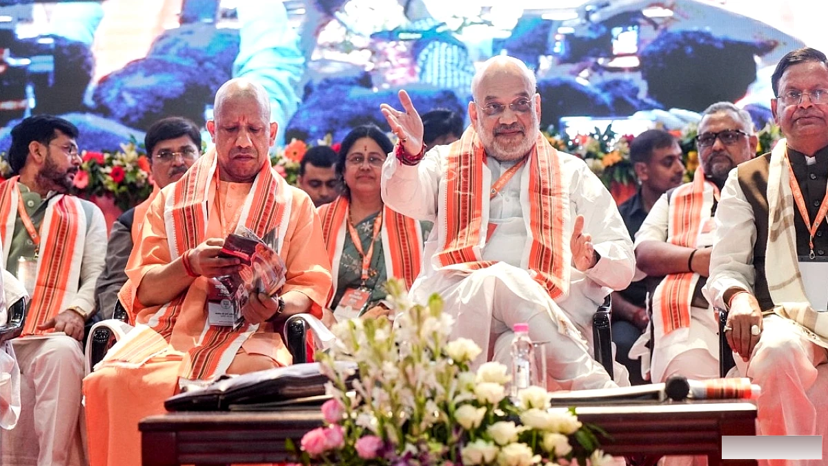 अमित शाह ने लखनऊ में बीजीपी कार्यसमिति को जोश से भरते हुए योगी की तारीफ़ की, 2029 में मोदी को फिर प्रधानमंत्री बनाने का संकल्प दोहराया