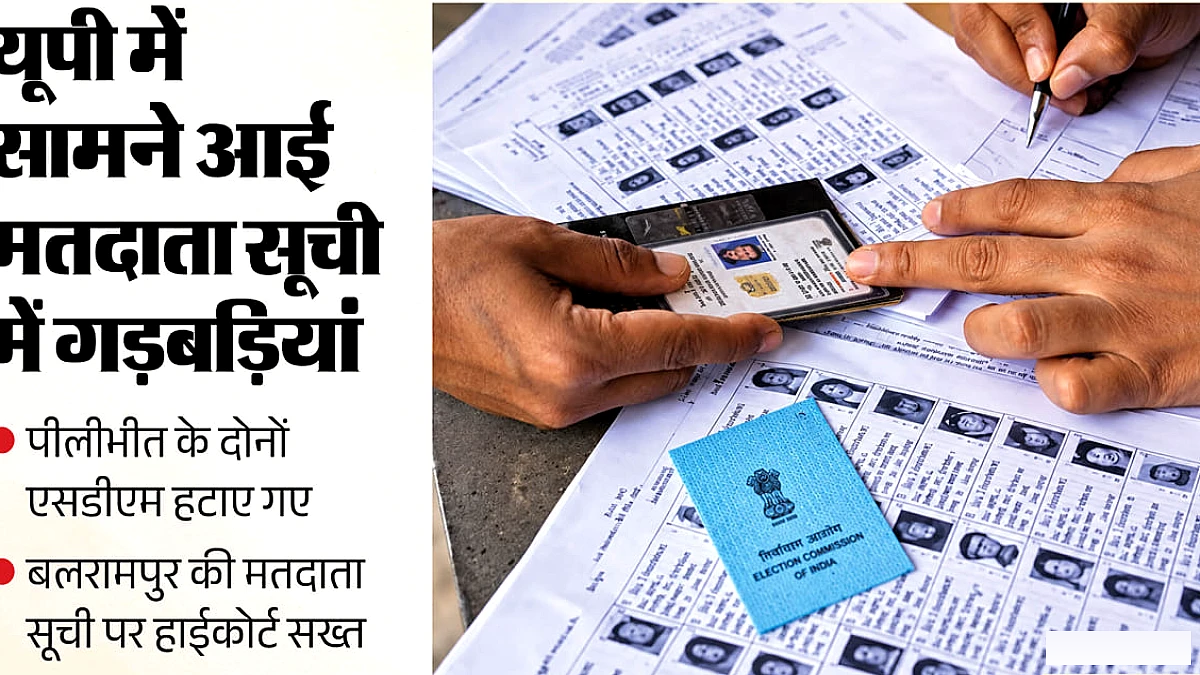 मतदाता सूची में गड़बड़ियों से हटाए गए दो SDM, DM पर जिम्मेदारी तय